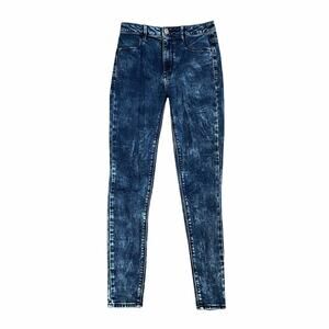 American Eagle Sky High acid wash Jeggings 4